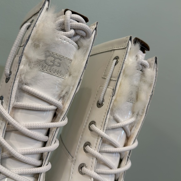 NEW! UGG Adirondack III Patent Leather Boot in White - Picture 9 of 12